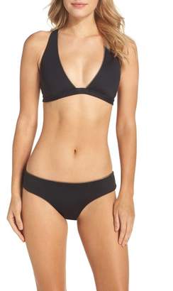 Becca Reversible Shimmer Plunge Bikini Top