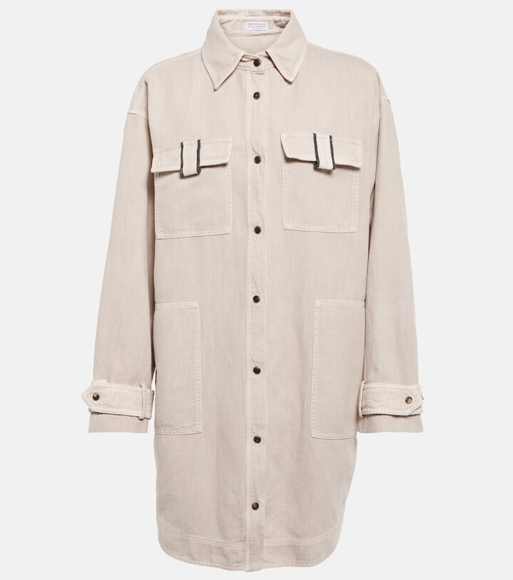 Brunello Cucinelli Cotton and linen overshirt