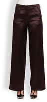 Thumbnail for your product : Jason Wu Satin-Finish Silk/Wool Wide-Leg Trousers