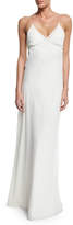 Thumbnail for your product : Erin Fetherston V-Neck Chiffon Empire-Waist Bias Gown, Ivory