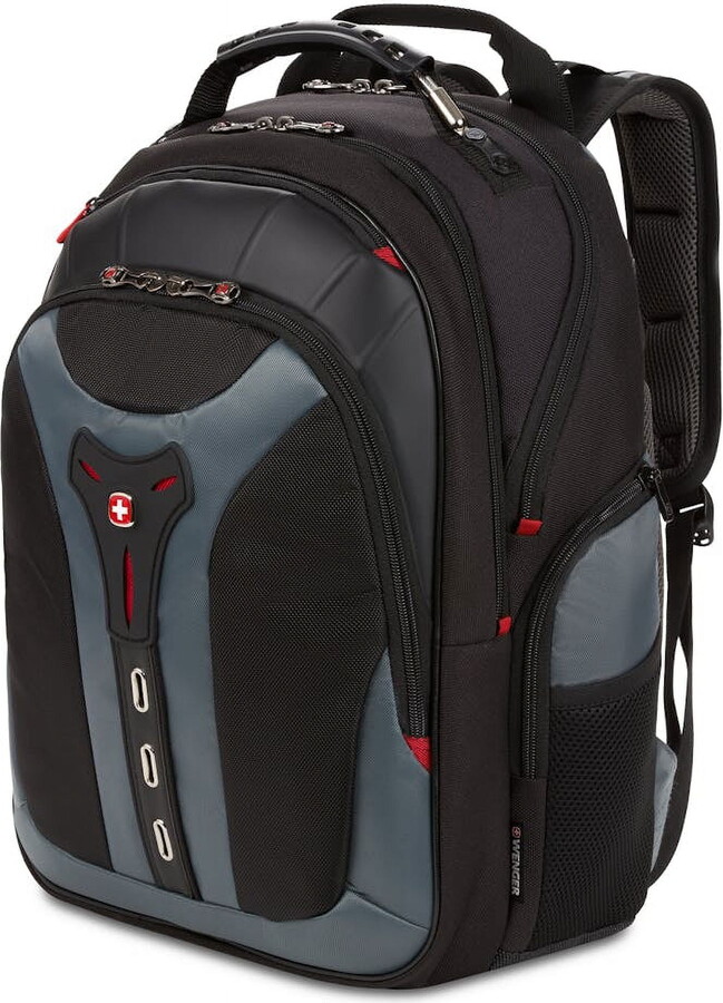 Swiss Gear Wenger Pegasus 85% Polyester 17inch Laptop bag Backpack with Tablet and eReader Pocket. Black/Blue
