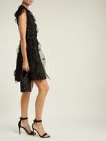 Thumbnail for your product : Giambattista Valli Ruffled Lace Panelled Silk Dress - Womens - Black