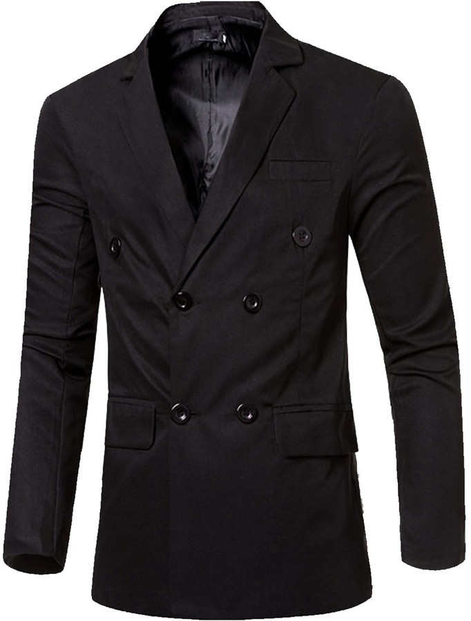 Letuwj Mens Blazer One Button Suit Coat 