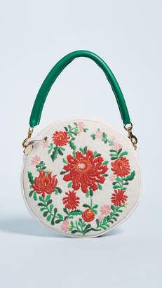 Clare Vivier Embroidered Circle Clutch
