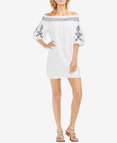 Thumbnail for your product : Vince Camuto Off-The-Shoulder Embroidered Linen Dress