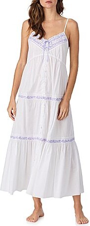 Eileen West Ballet Woven Sleeveless V-Neck Strappy Modern Nightgown