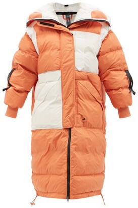adidas by Stella McCartney Detachable-sleeve Hooded Padded Jacket - Orange