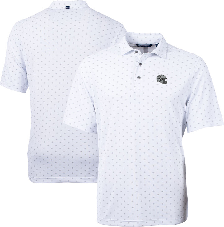 Men's Cutter & Buck White Las Vegas Raiders Big & Tall Virtue Eco Pique Tile Print Recycled Polo