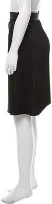 Magaschoni Pleated Wool Skirt
