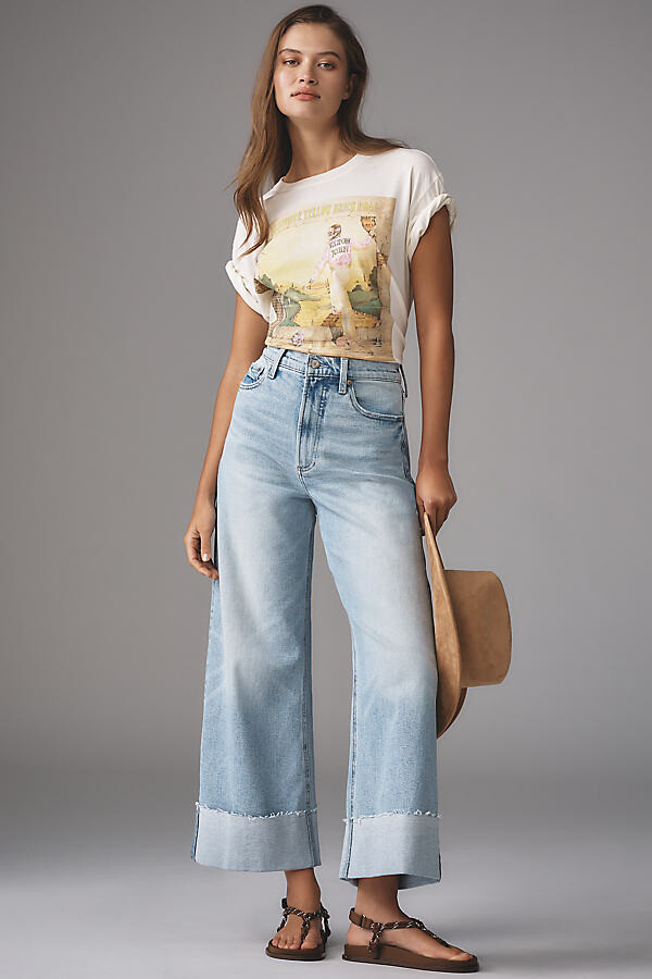 Pistola Denim Lana High Rise Ultra-Wide-Leg Cuffed Jeans