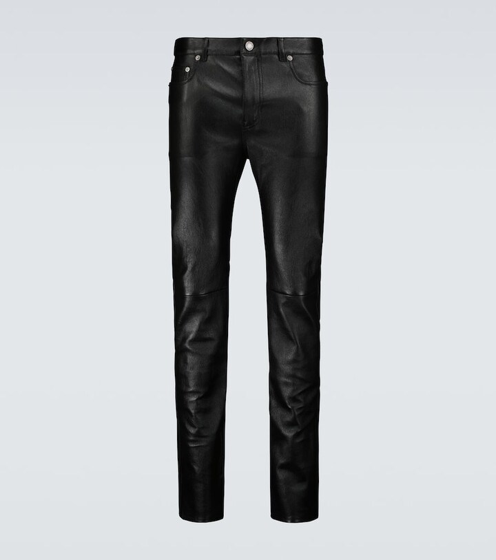 Man Black Leather Pants | Shop the world's largest collection of fashion |  ShopStyle
