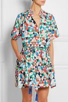 Thumbnail for your product : Saloni Ashley printed cotton-poplin dress