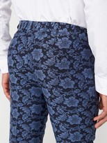 Thumbnail for your product : Skopes Tapered Morrissey Floral Jacquard Tapered Trousers Navy