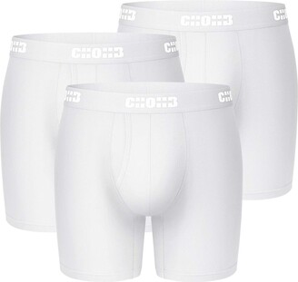 CHOHB Men's Underwear Micro Modal 3 Pack Boxer Briefs Men Fly 