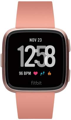 Fitbit Versaandtrade; Peach Band Touchscreen Smart Watch 39mm