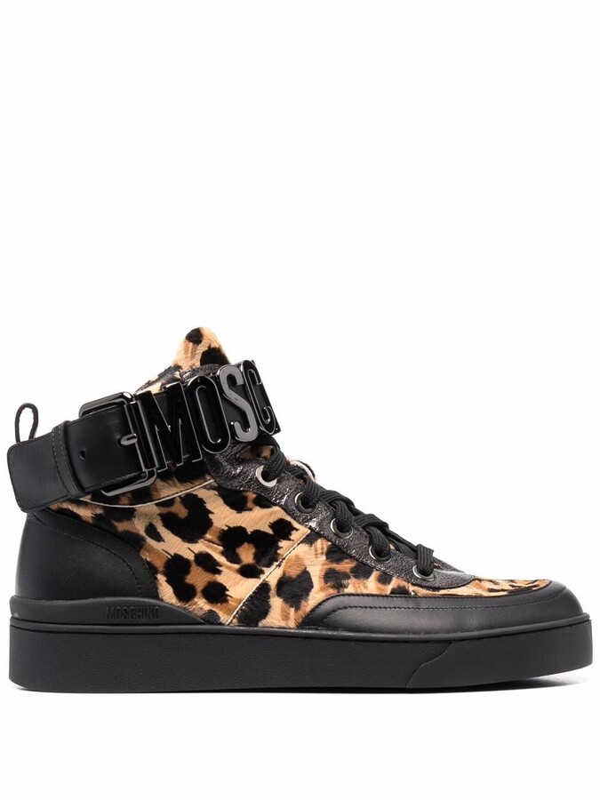 moschino leopard sneakers