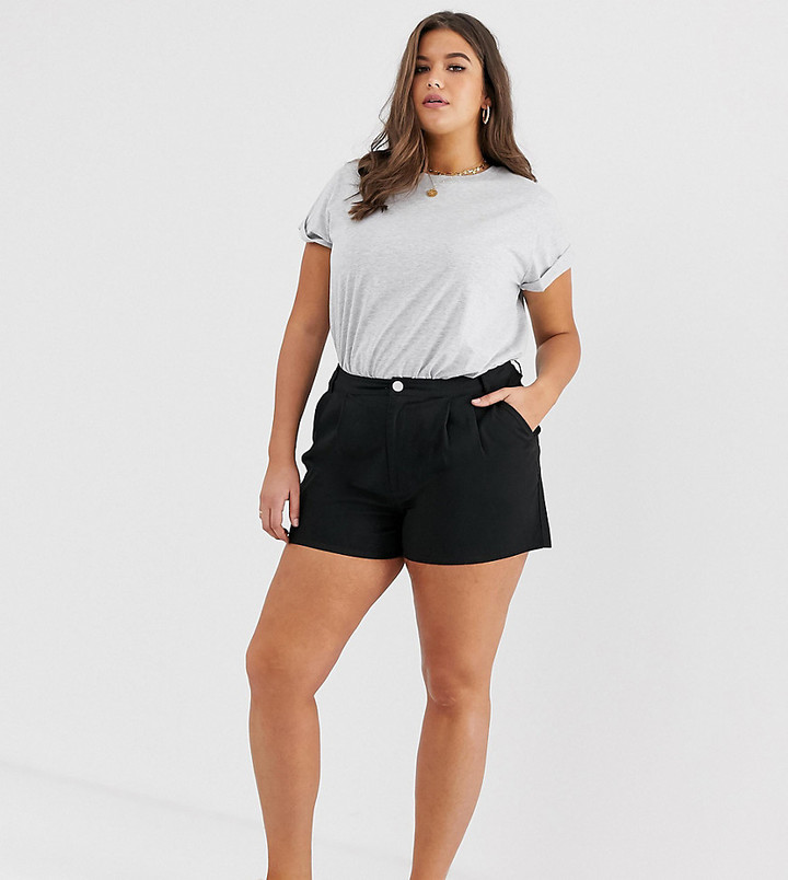 asos plus size shorts