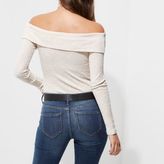 Thumbnail for your product : River Island Womens Light brown brushed rib bardot top