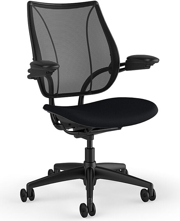 Humanscale Liberty Ergonomic Fabric Swivel Task Chair, Black (L113BM10CF10XFSHNSC)