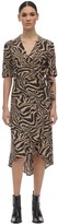 Thumbnail for your product : Ganni Printed Crepe Wrap Dress