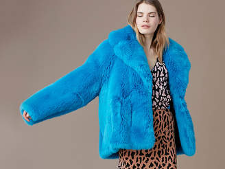 Diane von Furstenberg Faux Fur Collared Jacket