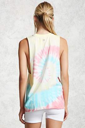Forever 21 Active No Days Off Tie-Dye Top
