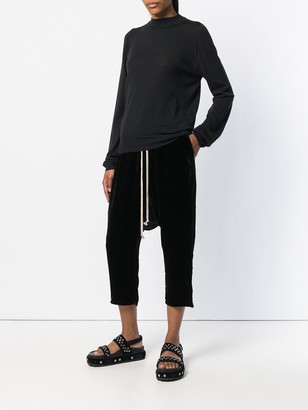 Rick Owens Cropped Drawstring Trousers