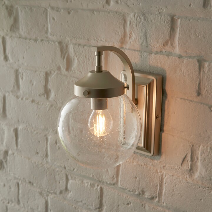 Dunelm Twain Outdoor 14cm Globe Glass Wall Light Gold ShopStyle