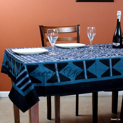 Handmade Cotton Geometric Tablecloth Rectangle