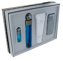 Perry Ellis 360 By For Men. Gift Set ( Eau De Toilette Spray 3.4 Oz & Aftershave Balm 3.0 Oz + Deodorant Stick 2.6 + Mini 0.25 Oz Spray)