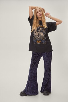 Nasty Gal Womens Petite Leopard Print Devore Fit and Flare trousers -  ShopStyle