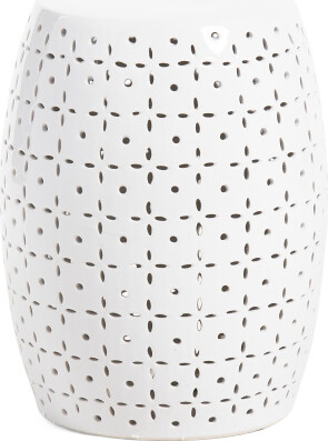 TJMAXX 14X18 Ceramic Pierced Small Holes Decorative Stool