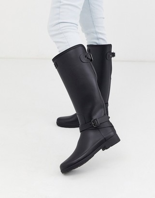 black ankle hunter boots