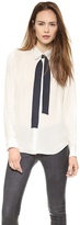 Thumbnail for your product : Theory Double Georgette Emmanuelle Blouse