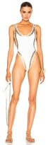 Thumbnail for your product : Norma Kamali Gold Stud Marissa Swimsuit in White