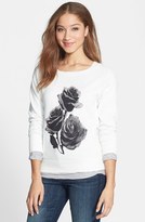 Thumbnail for your product : Halogen Print Dolman Sleeve Sweater (Regular & Petite)