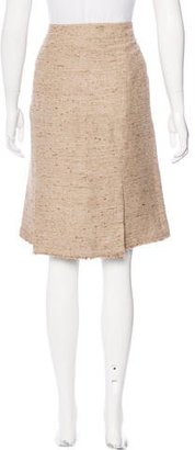 Burberry Tweed Knee-Length Skirt