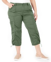 Thumbnail for your product : Style&Co. Style & Co Plus Size Cotton Bungee Cargo Capri Pants, Created for Macy's