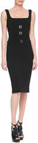Thumbnail for your product : Cushnie Buckled Power Viscose Sheath Dress