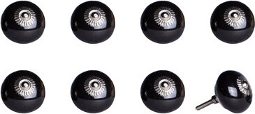 Taj Hotel Hand Painted 1 1/2" Diameter Mushroom Knob