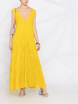 Thumbnail for your product : Pucci feather-detail V-neck gown