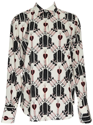 Valentino Love Blades Button Front Blouse