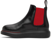 Thumbnail for your product : Alexander McQueen Black & Red Contrast Sole Hybrid Chelsea Boots