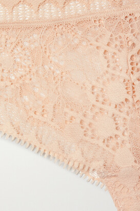 Chantelle Day To Night Stretch-lace And Tulle Briefs - Neutrals