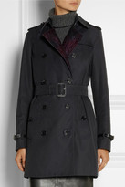 Thumbnail for your product : Burberry Jacquard-paneled cotton-gabardine trench coat
