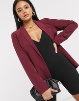 Thumbnail for your product : Y.A.S belted blazer in burgundy