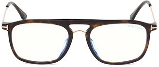 Tom Ford 55MM Square Blue Block Optical Glasses