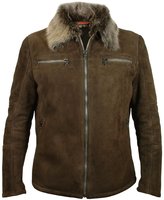 Thumbnail for your product : Forzieri Men's Dark Brown Shearling Jacket w/Fur Collar