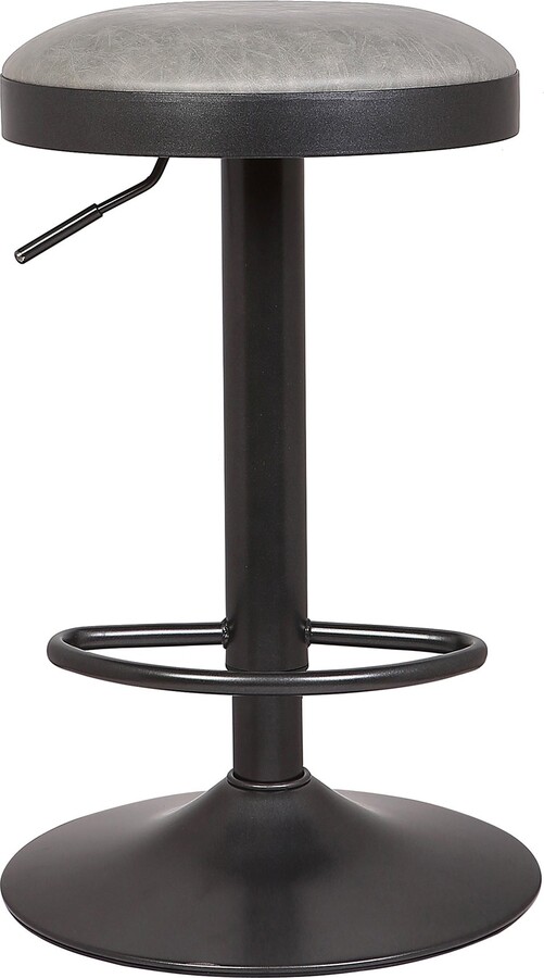 Dunelm Terni Adjustable Height Bar Stool, Faux Leather Grey ShopStyle