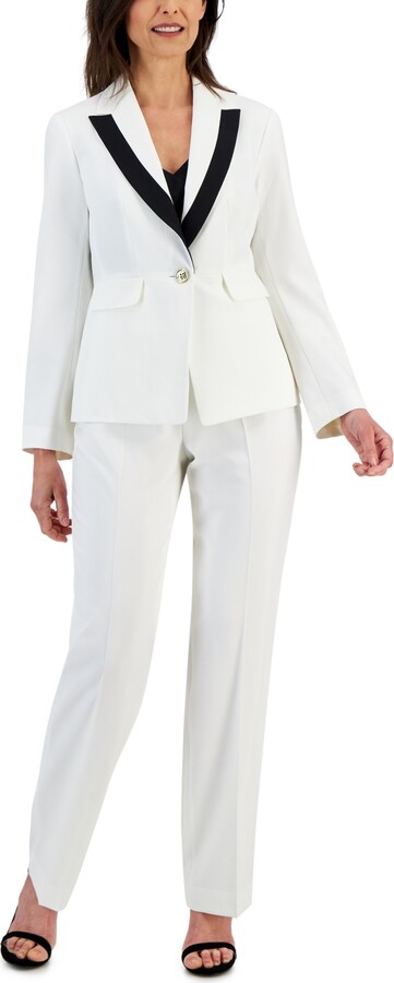 Latest partywear white dresses | White colour suit design with contrast ...  | White dress, Suit designs, Partywear